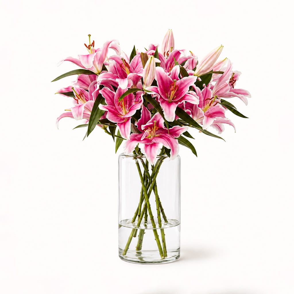 Pink Oriental Lilies